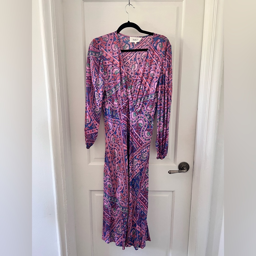 BA&SH Frankie Paisley Midi Dress - Picture 2 of 11